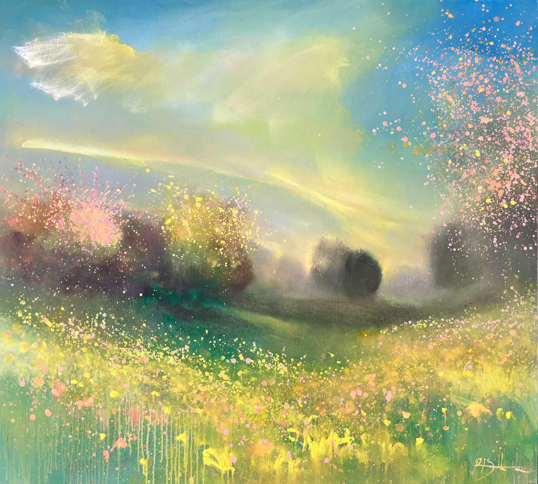 MOUNTAIN LIGHT 13 oil on canvas 90x100cm $1750