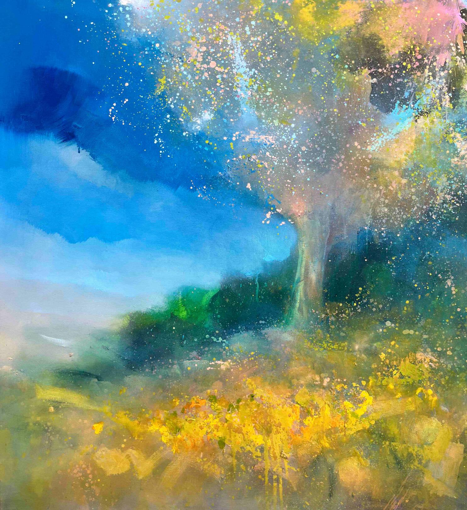 🔴 SOLD TREE WITH LIGHT 07 100x90